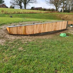 Curved Garden Wall 4 Welshpool - RDE Services