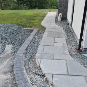 Indian Sandstone Path - Welshpool - RDE Services